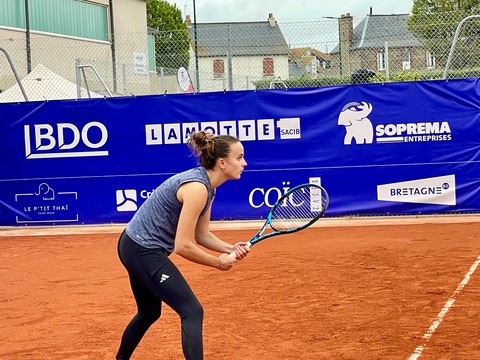Partenariat tennis - Open 35 de Saint-Malo 2024 - Clara Burel - Lamotte